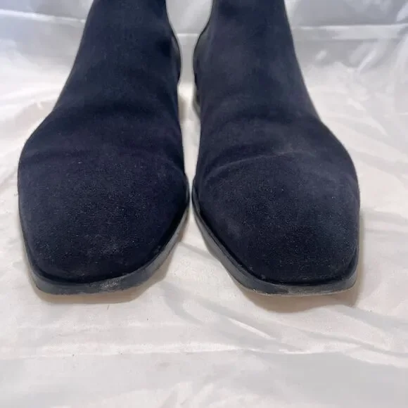 Paul Smith Gerald Chelsea Boots Mens Size 10 Navy Blue Suede Leather Dress - Picture 7 of 12